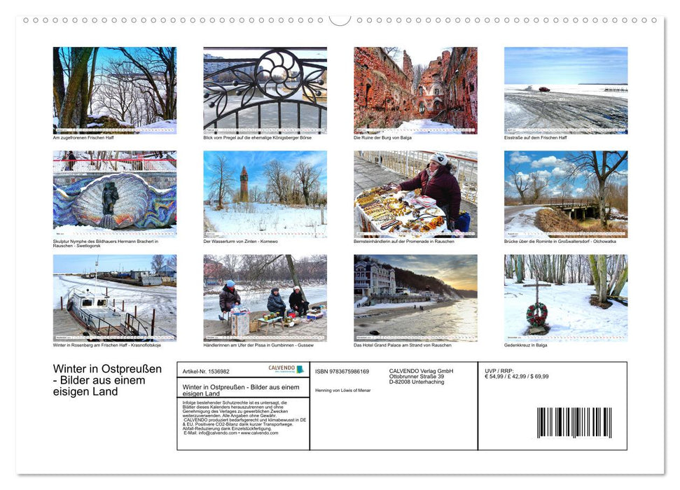 Winter in Ostpreußen - Bilder aus einem eisigen Land (CALVENDO Wandkalender 2024)