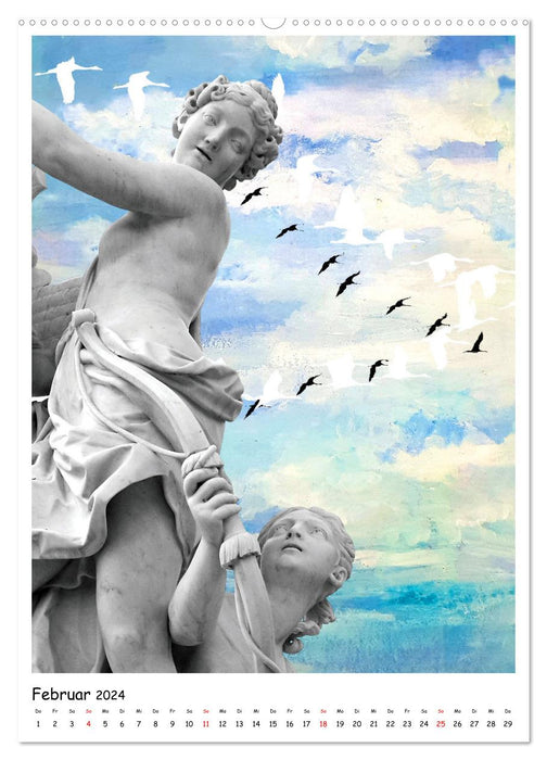Sanssouci - Im Garten der Götter. Der malerische Blick auf das Fontänenrondell (CALVENDO Wandkalender 2024)