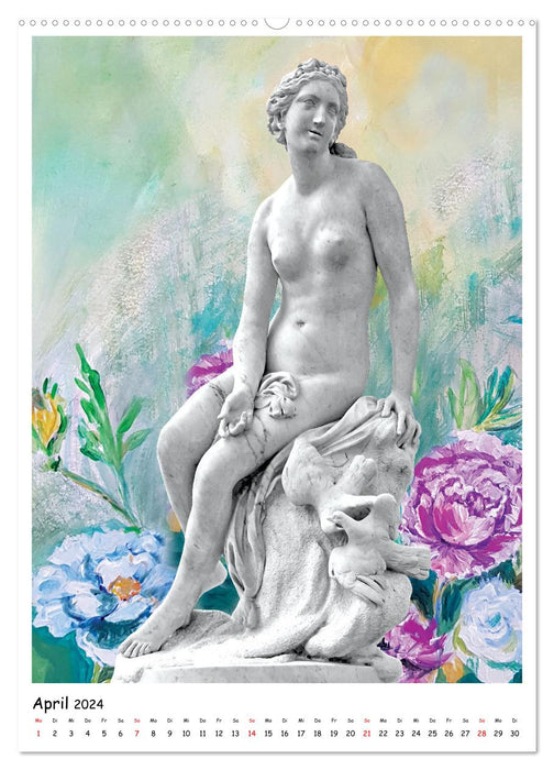 Sanssouci - Im Garten der Götter. Der malerische Blick auf das Fontänenrondell (CALVENDO Wandkalender 2024)