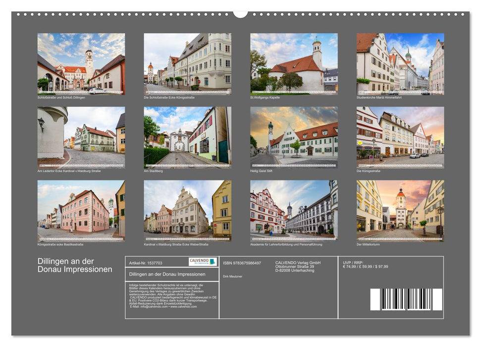 Dillingen an der Donau Impressionen (CALVENDO Premium Wandkalender 2024)