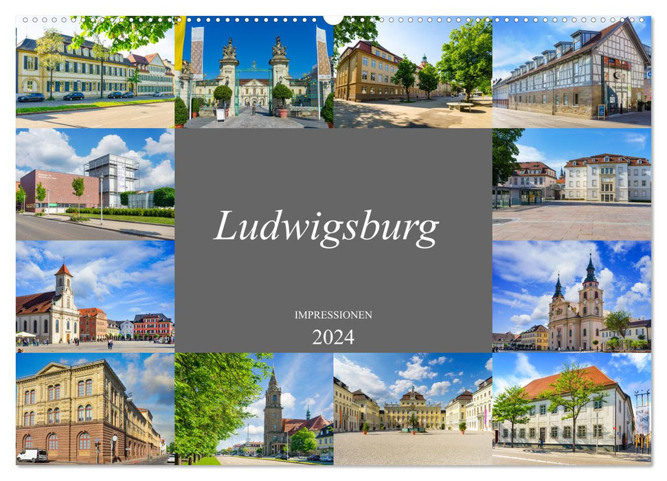 Ludwigsburg Impressionen (CALVENDO Wandkalender 2024)