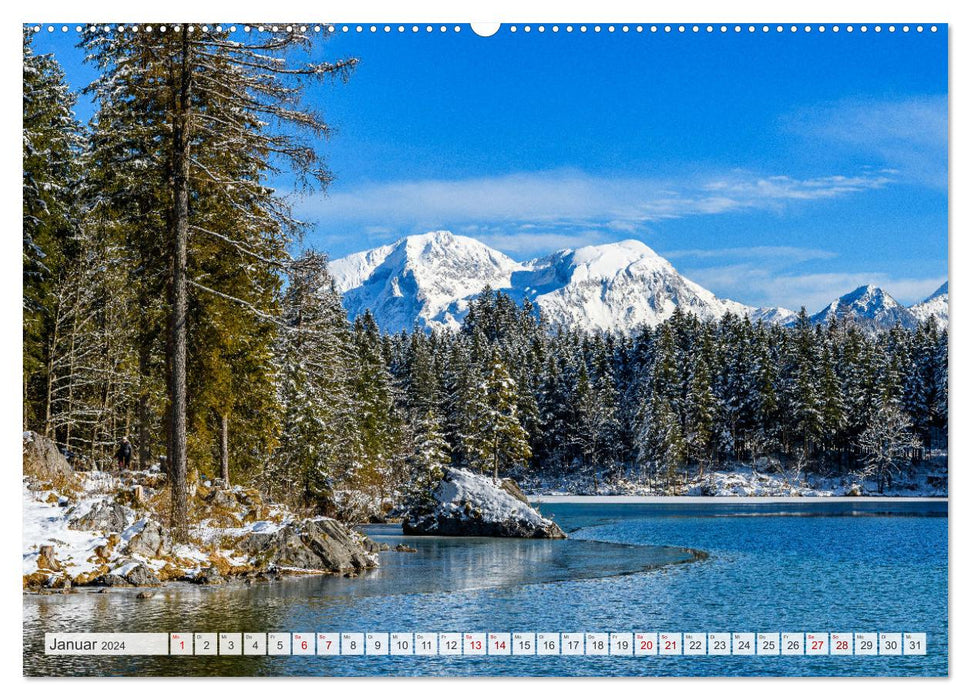 Unterwegs im Bergsteigerdorf Ramsau (CALVENDO Premium Wandkalender 2024)