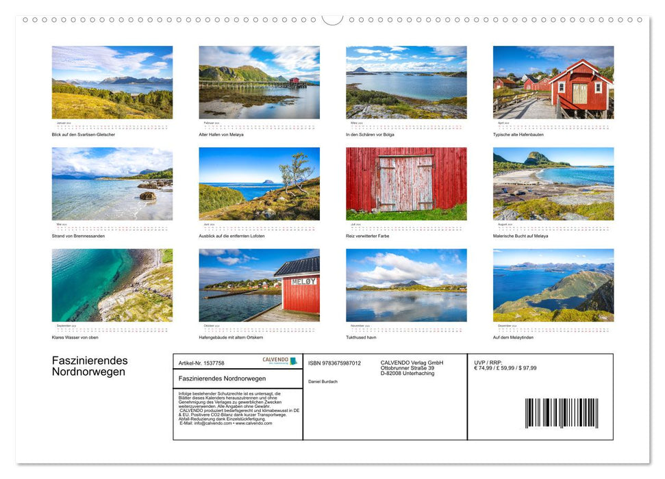 Faszinierendes Nordnorwegen (CALVENDO Premium Wandkalender 2024)