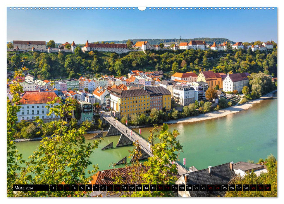 Burghausen - Mittelalter an der Salzach (CALVENDO Premium Wandkalender 2024)