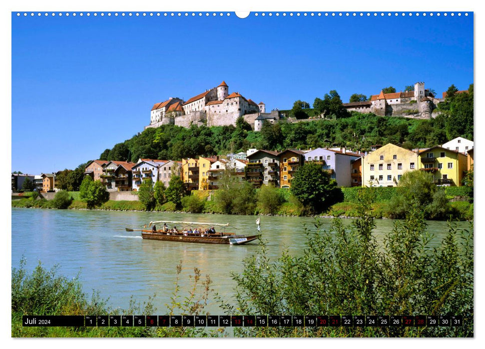 Burghausen - Mittelalter an der Salzach (CALVENDO Premium Wandkalender 2024)