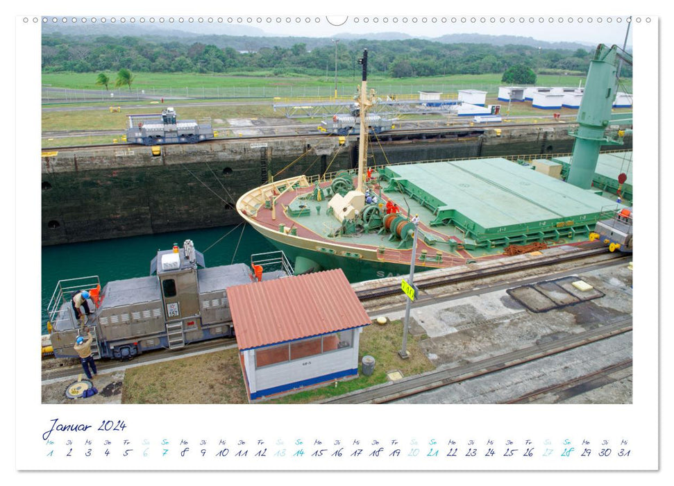 PANAMA-KANAL: Drahtseilakt-Bilder (CALVENDO Premium Wandkalender 2024)