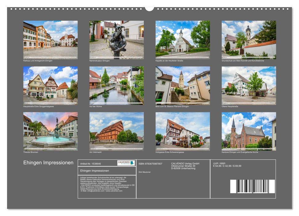 Ehingen impressions (CALVENDO wall calendar 2024) 