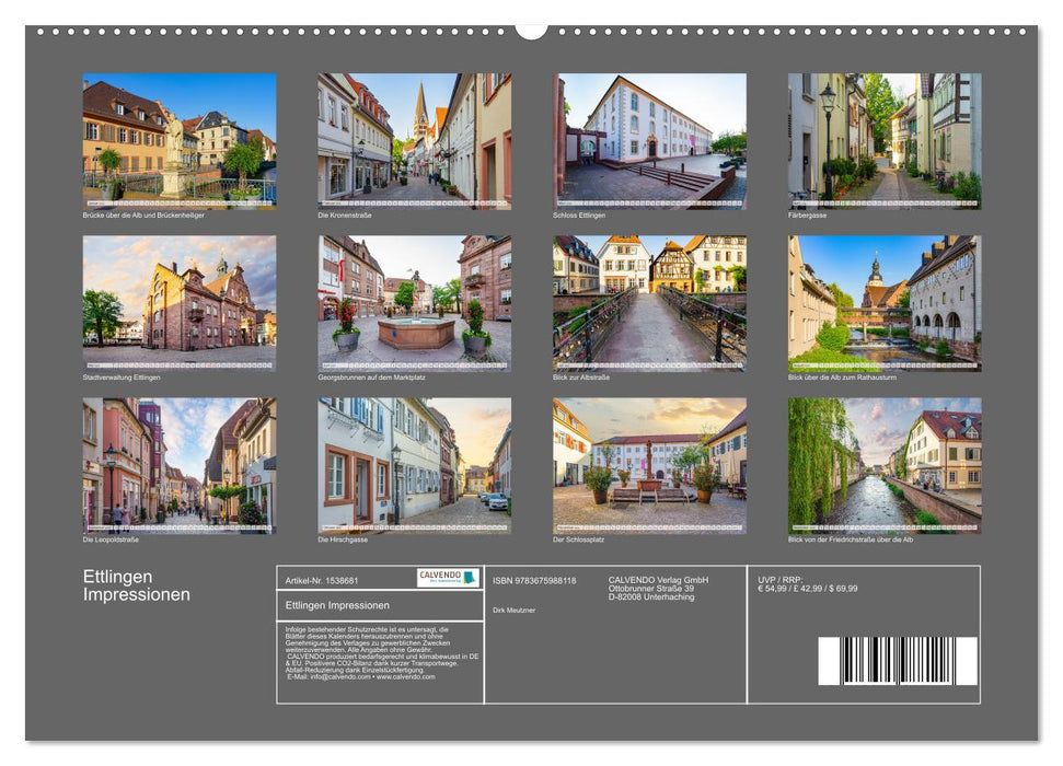 Ettlingen impressions (CALVENDO wall calendar 2024) 