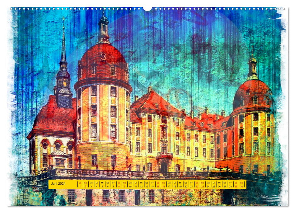 Greetings from Dresden (CALVENDO Premium Wall Calendar 2024) 