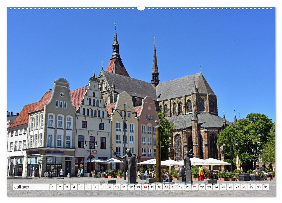 Hansestadt ROSTOCK, das Tor zur Ostsee (CALVENDO Premium Wandkalender 2024)