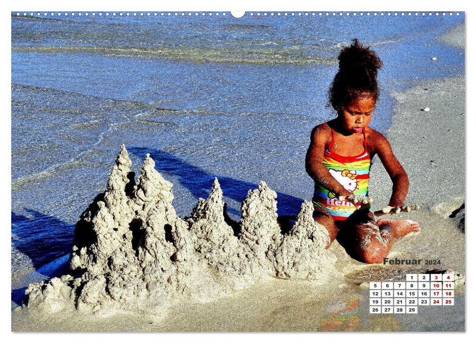 Beach Kids - Strand-Kinder in Kuba (CALVENDO Premium Wandkalender 2024)