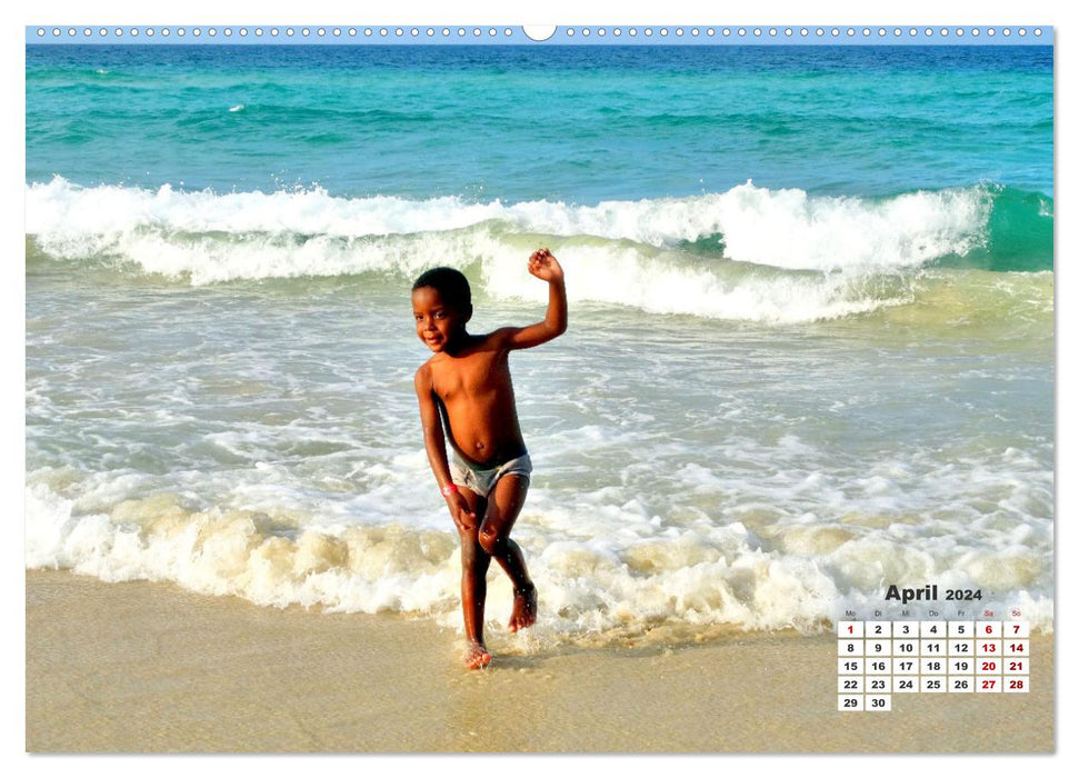 Beach Kids - Strand-Kinder in Kuba (CALVENDO Premium Wandkalender 2024)