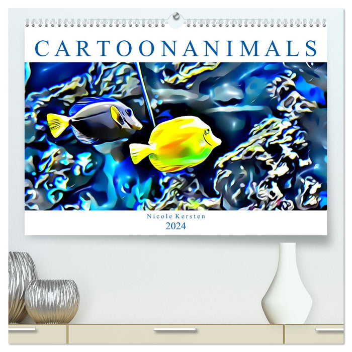 Cartoonanimals (CALVENDO Premium Wandkalender 2024)