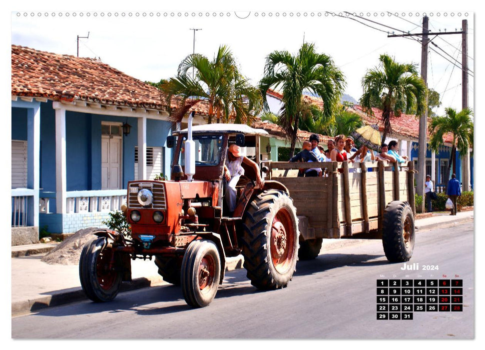 Tractors in Cuba - Veterans from East and West (CALVENDO Premium Wall Calendar 2024) 