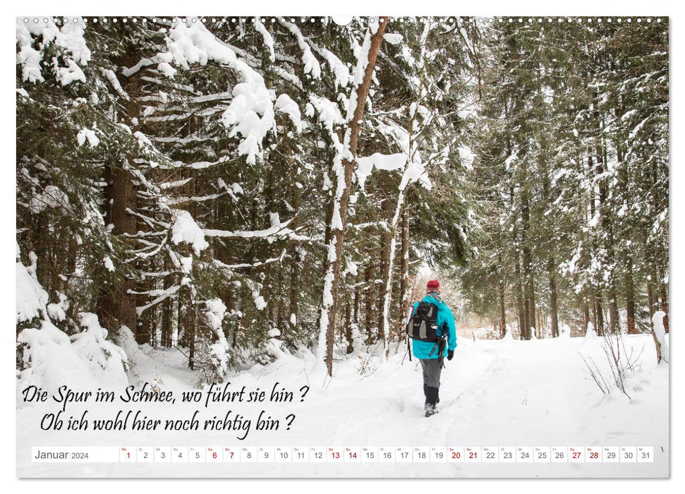 Das Jahr im Wandel - mit poetischen Monatssprüchen (CALVENDO Premium Wandkalender 2024)