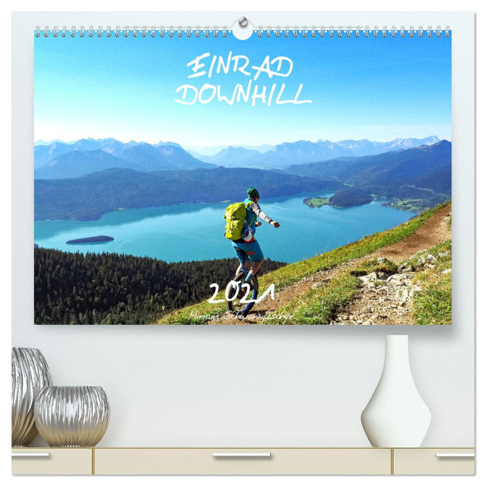 Einrad Downhill (CALVENDO Premium Wandkalender 2024)