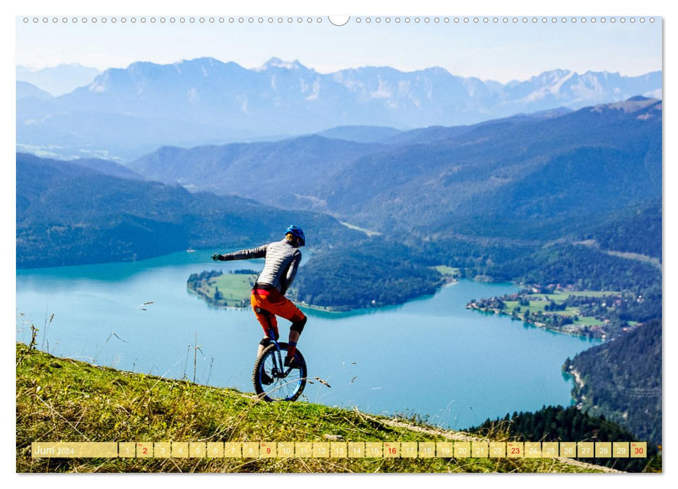 Einrad Downhill (CALVENDO Premium Wandkalender 2024)