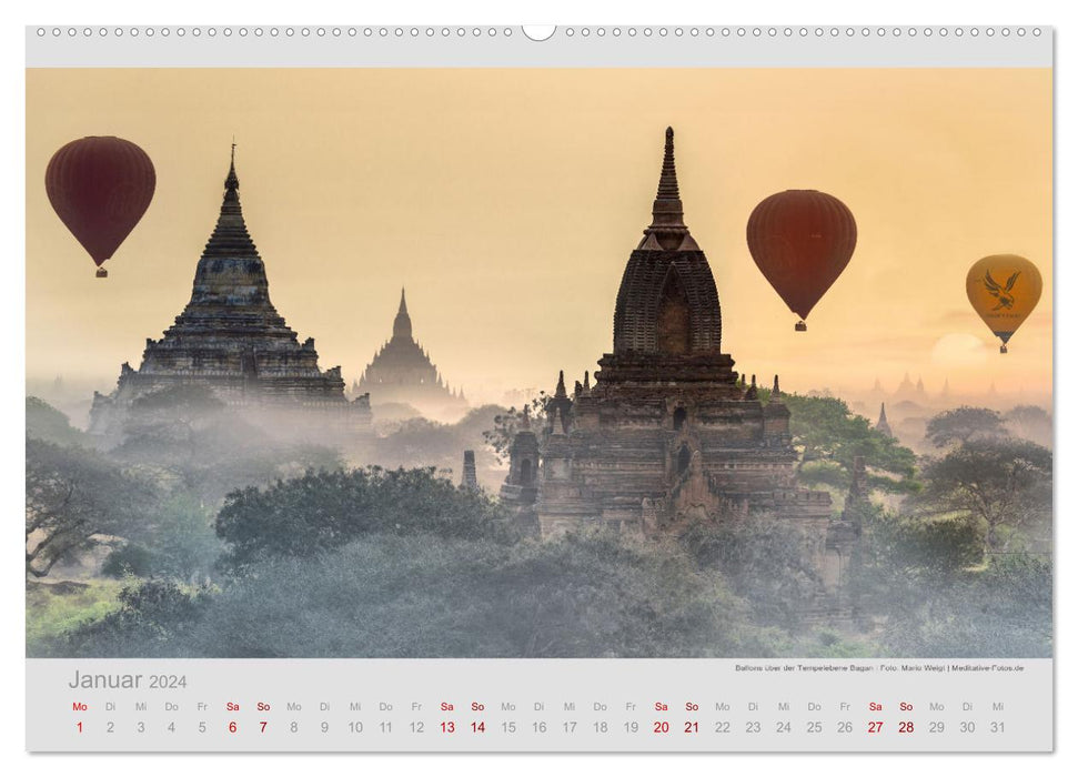 MYANMAR - Im goldenen Land (CALVENDO Wandkalender 2024)