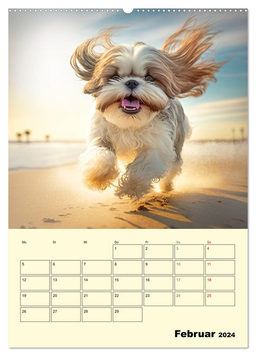 Shih Tzu Alarm. Glückliche Wuschelköpfe (CALVENDO Premium Wandkalender 2024)