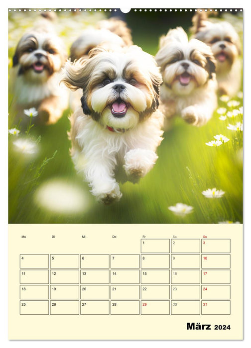 Shih Tzu Alarm. Glückliche Wuschelköpfe (CALVENDO Premium Wandkalender 2024)