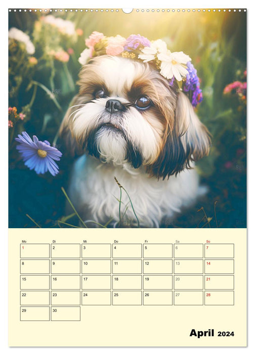 Shih Tzu Alarm. Glückliche Wuschelköpfe (CALVENDO Premium Wandkalender 2024)