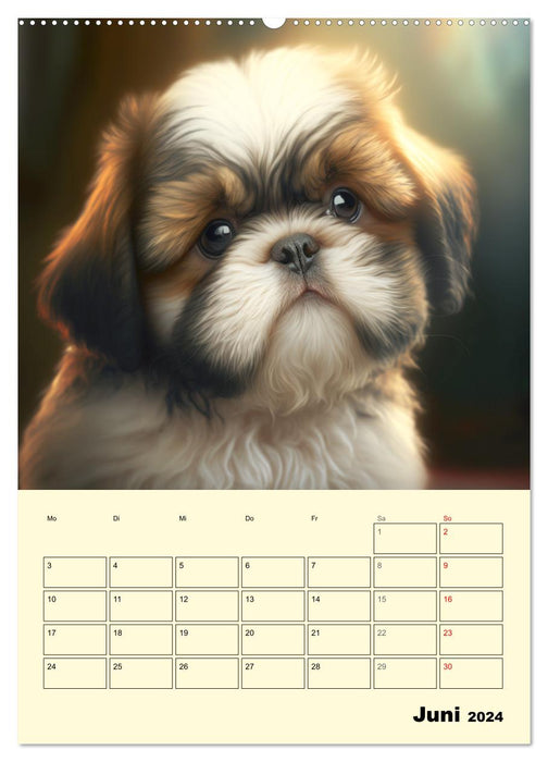 Shih Tzu Alarm. Glückliche Wuschelköpfe (CALVENDO Premium Wandkalender 2024)