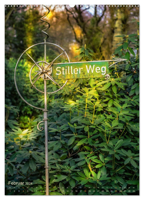 Die stillen Momente im Ohlsdorfer Friedhof (CALVENDO Premium Wandkalender 2024)