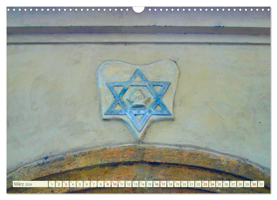 Prag. Jüdischer Friedhof und Synagogen (CALVENDO Wandkalender 2024)