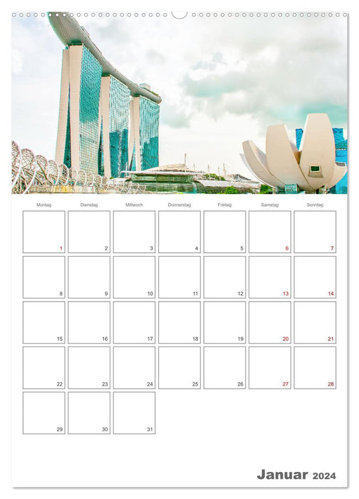 Unterwegs in Singapur (CALVENDO Premium Wandkalender 2024)