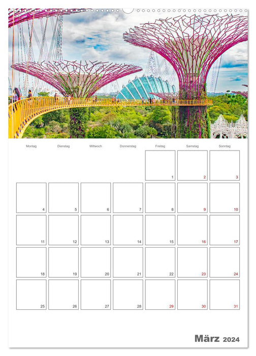 Sur la route à Singapour (Calendrier mural CALVENDO Premium 2024) 