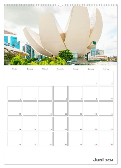 Sur la route à Singapour (Calendrier mural CALVENDO Premium 2024) 