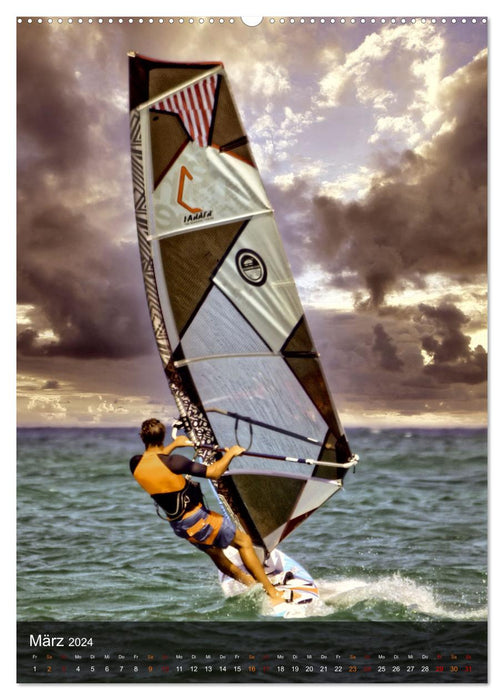 Windsurfing - Wind und Wellen (CALVENDO Wandkalender 2024)