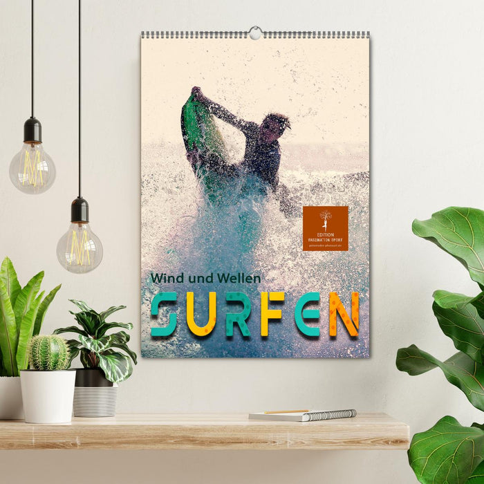 Surfen, Wind und Wellen (CALVENDO Wandkalender 2024)