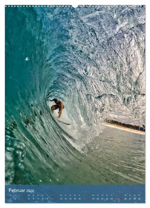Surf, vent et vagues (Calendrier mural CALVENDO 2024)