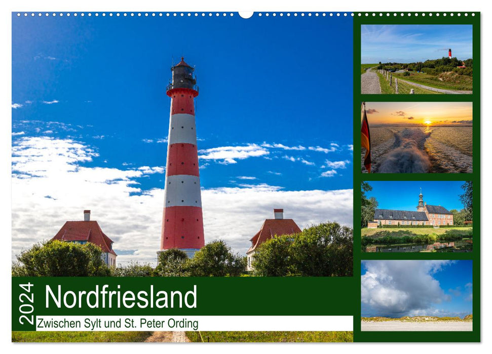 Nordfriesland, Zwischen Sylt und St. Peter Ording (CALVENDO Wandkalender 2024)