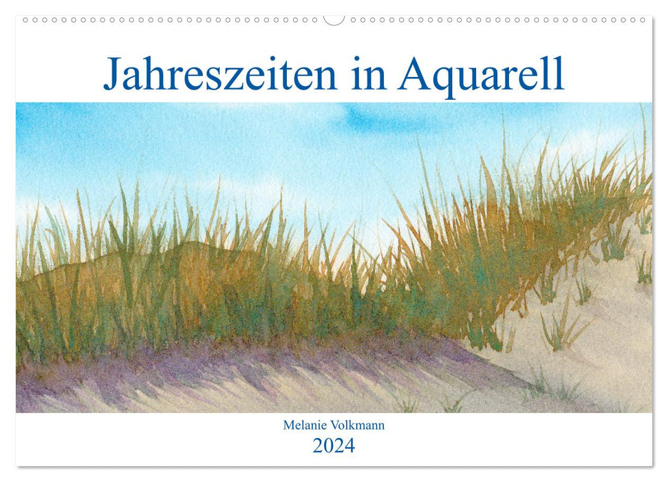 Jahreszeiten in Aquarell (CALVENDO Wandkalender 2024)