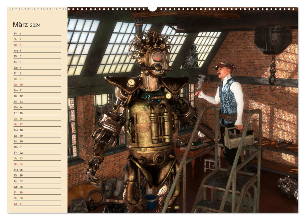 Steampunk - Forscher, Bastler und Erfinder (CALVENDO Wandkalender 2024)