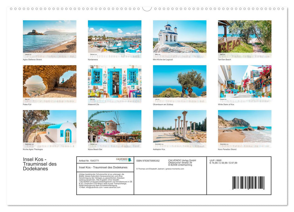 Insel Kos - Trauminsel des Dodekanes (CALVENDO Premium Wandkalender 2024)