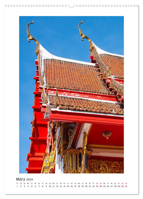 Buddhistischer Tempel - Wat Chalong (CALVENDO Wandkalender 2024)