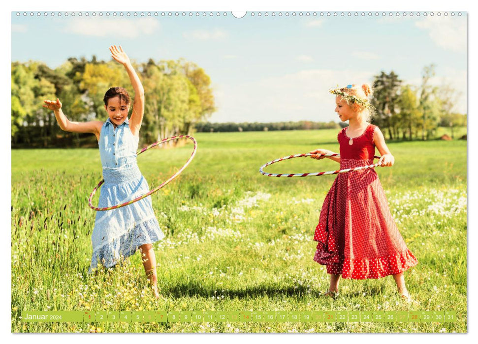 Hula-Hoop-lala: Spaß, Sport und Fitness mit Hula-Hoop-Reifen (CALVENDO Wandkalender 2024)