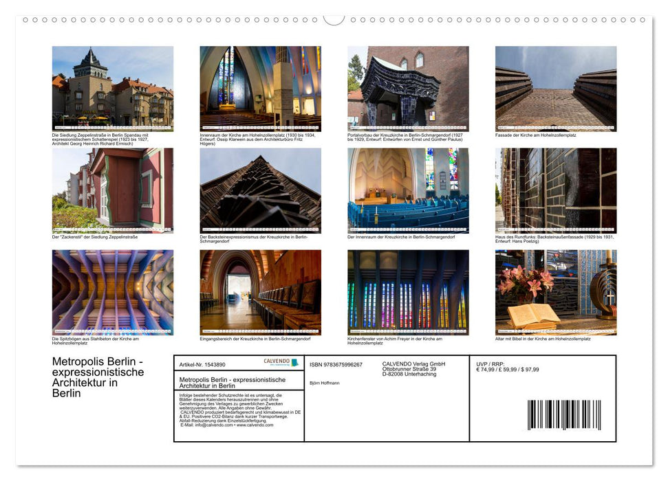 Metropolis Berlin - expressionistische Architektur in Berlin (CALVENDO Premium Wandkalender 2024)