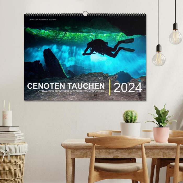 Cenoten Tauchen (CALVENDO Wandkalender 2024)