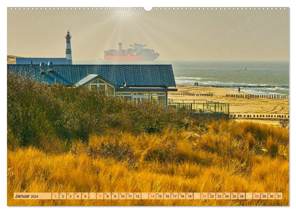 Zeeland - Urlaubsträume am Strand von Breskens (CALVENDO Premium Wandkalender 2024)