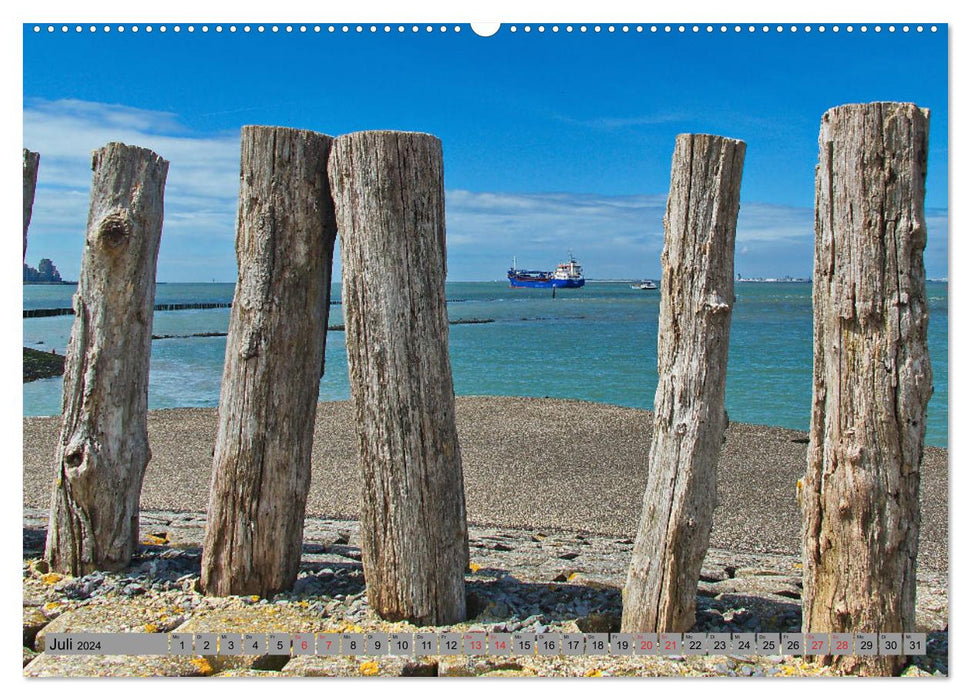 Zélande - Rêves de vacances sur la plage de Breskens (Calendrier mural CALVENDO Premium 2024) 