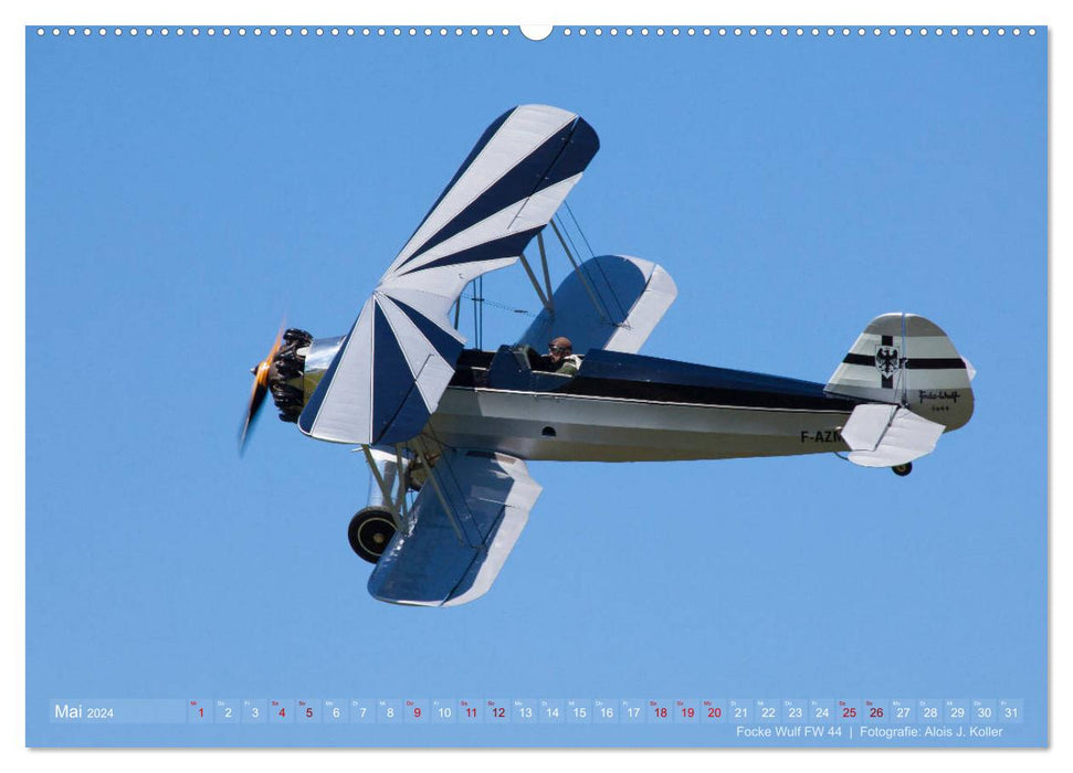 Avions classiques (Calvendo Premium Calendrier mural 2024) 