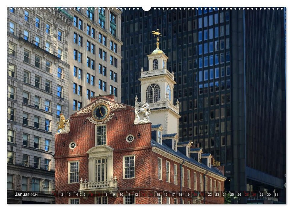 Boston - Stadt der Kontraste (CALVENDO Wandkalender 2024)