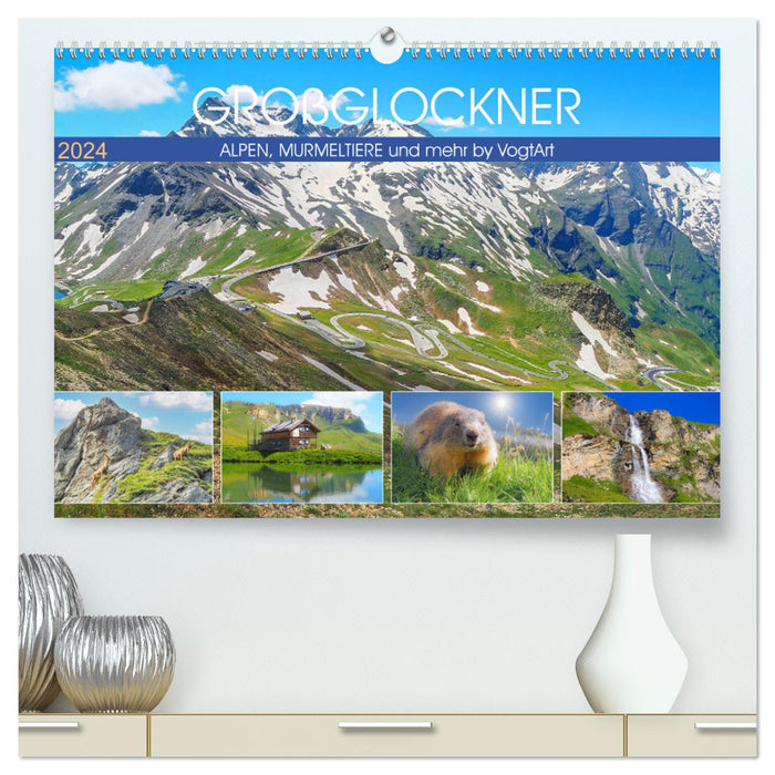 Großglockner, Alpen, Murmeltiere & mehr by VogtArt (CALVENDO Premium Wandkalender 2024)
