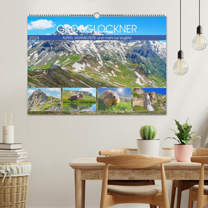 Großglockner, Alpen, Murmeltiere & mehr by VogtArt (CALVENDO Wandkalender 2024)