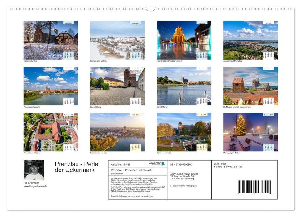 Prenzlau - Perle der Uckermark (CALVENDO Premium Wandkalender 2024)