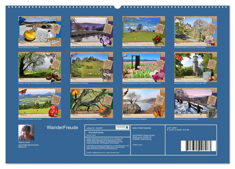 WanderFreude (CALVENDO Premium Wandkalender 2024)